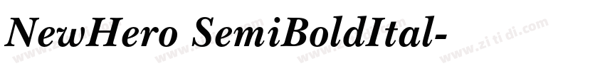 NewHero SemiBoldItal字体转换